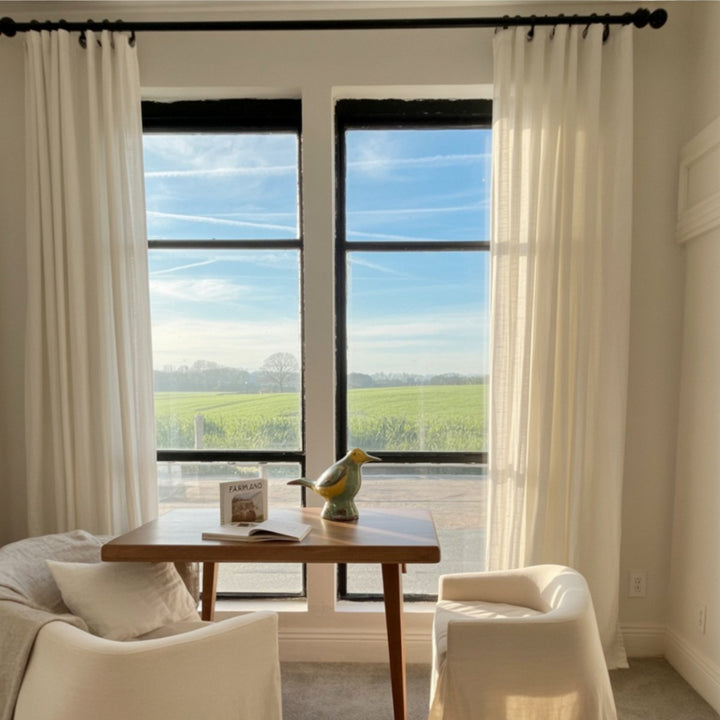 Drift Linen Sheer Pleated Curtains