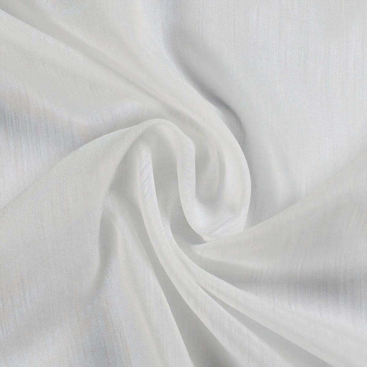 White Semi Sheer Curtain Pleated