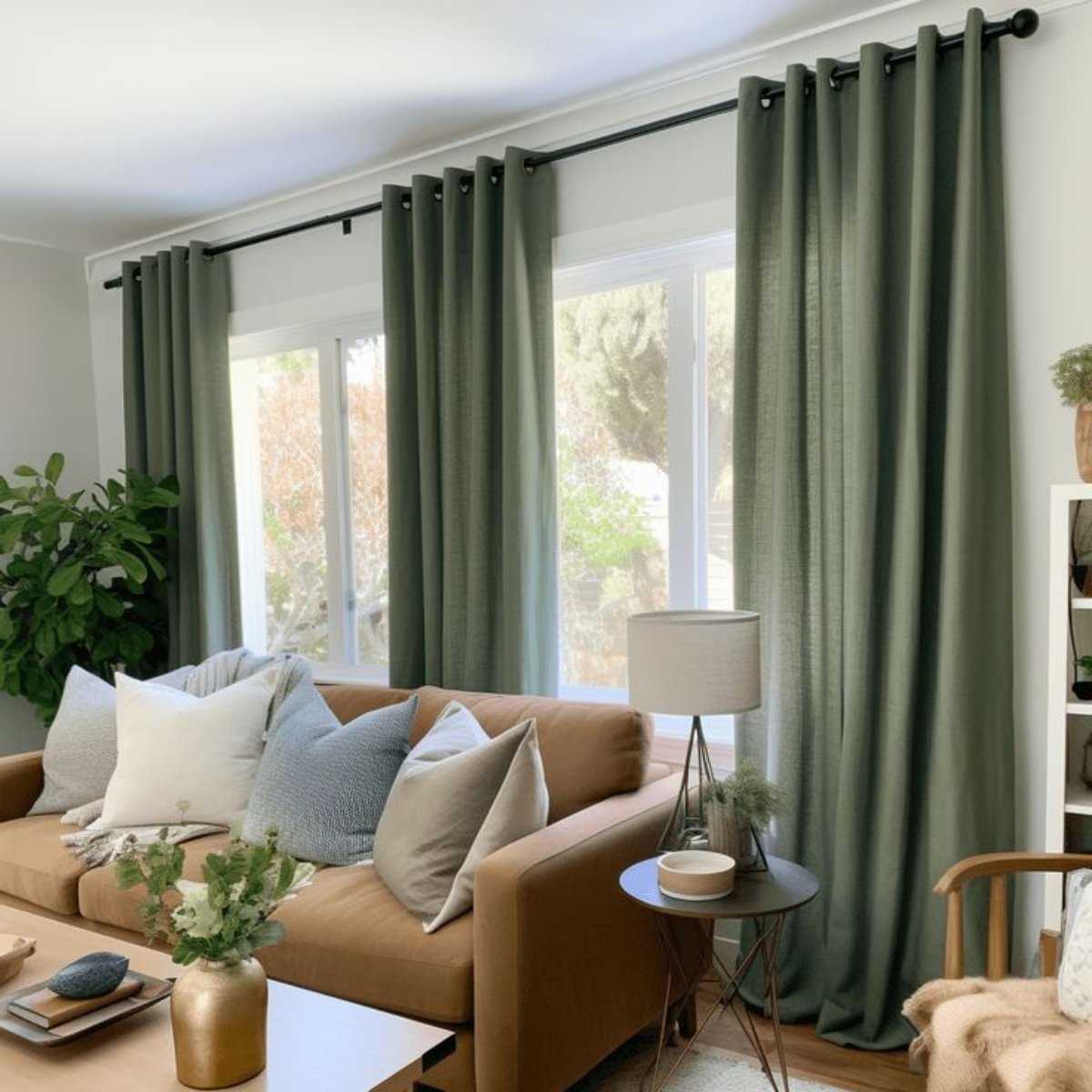 Canvas Linen Pleated Blackout Curtains Heavyweight Elegant Custom Modern Solid Drapes
