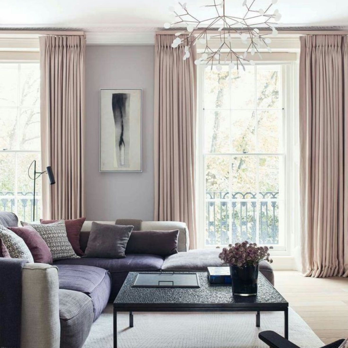 Linen Blend Pleated Curtains Heavyweight Natural Sustainable Custom Elegant Drapes