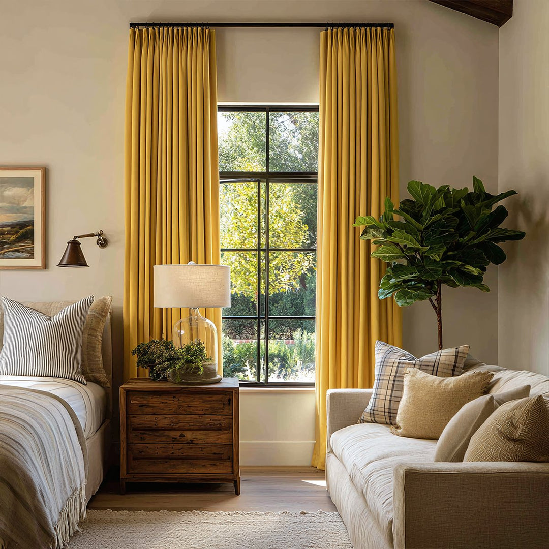 Ember Luxurious Velvet Pleated Curtains