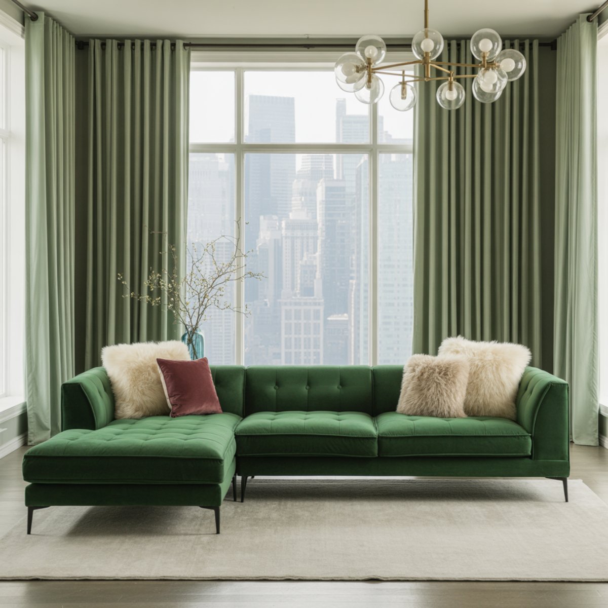 Premium Herringbone Pattern Custom Pleated Curtains