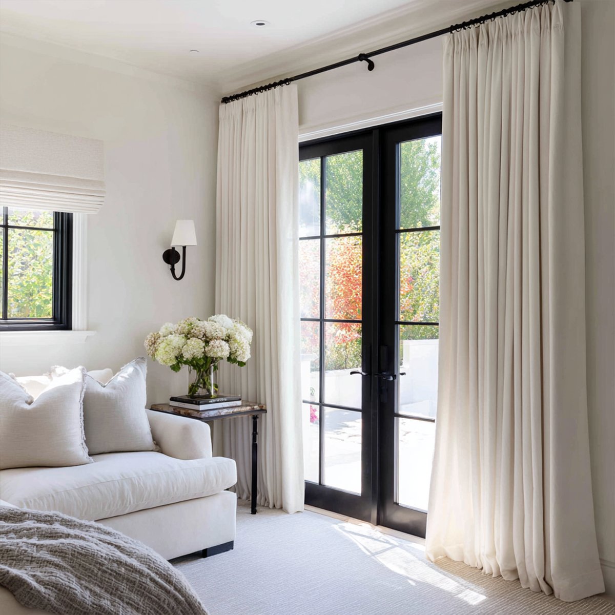 Cotton And Linen Texture Full Light-Proof Strong Sound Insulation Sun-Proof Shading Living Room Curtains