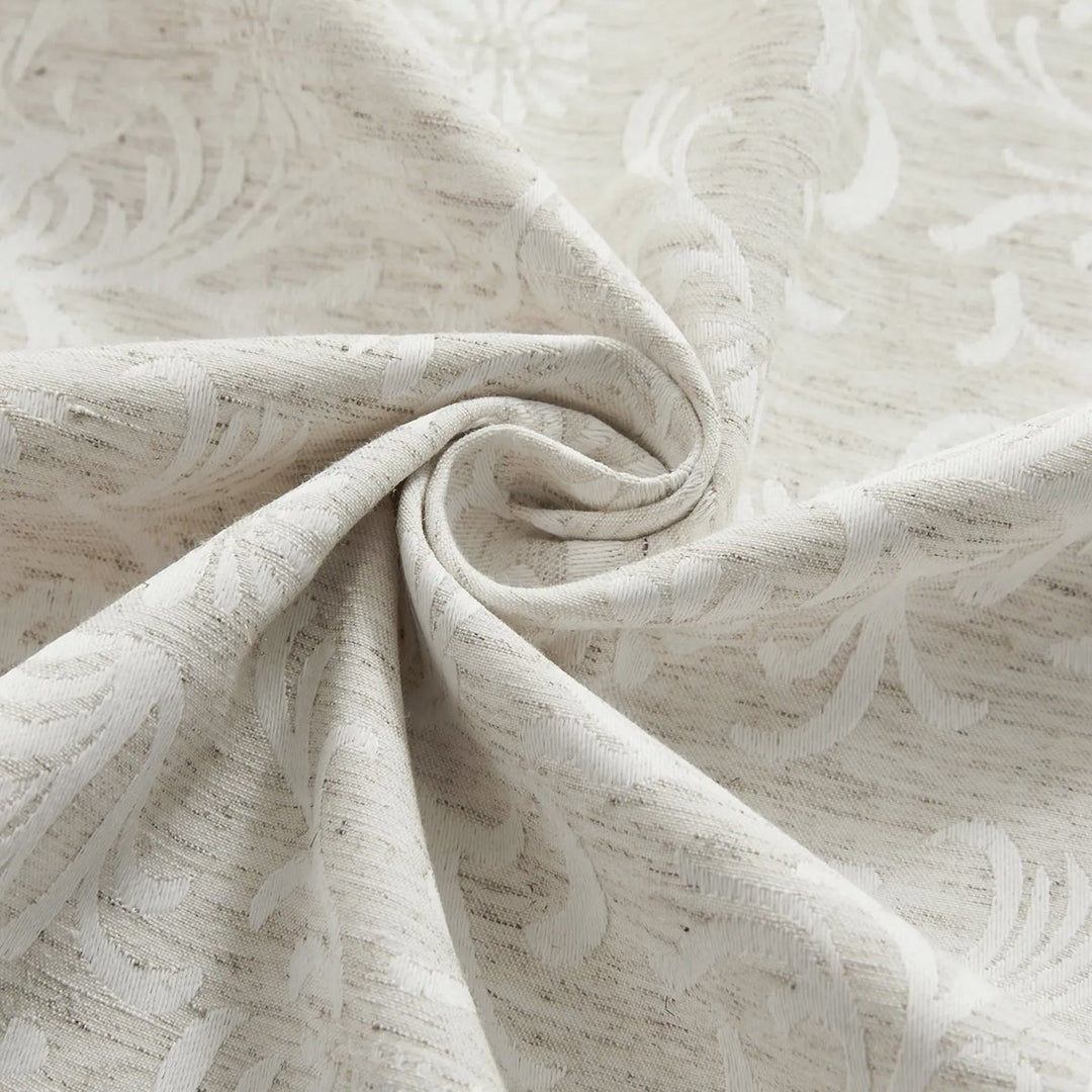 Bloom Petal Texture Jacquard Pleated Curtains