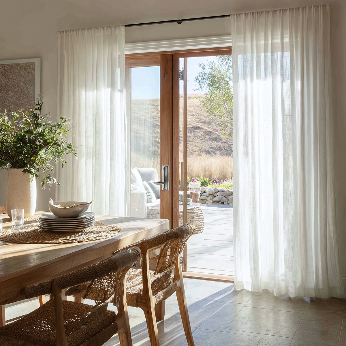 Light And Breathable Pleated Tulle Curtains