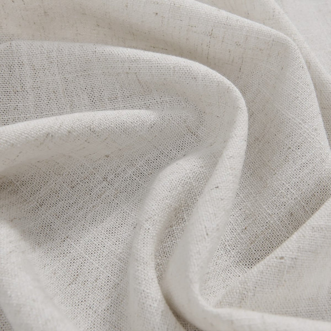 Tow Natural Linen-Cotton Blend Pleated Curtains