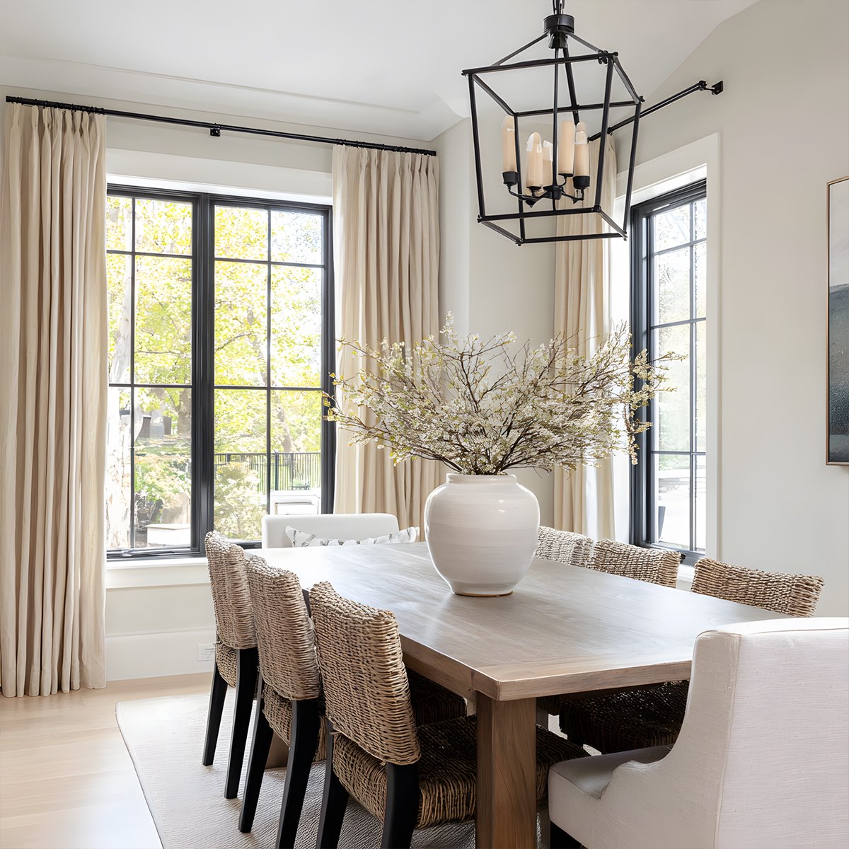 Cotton Pleated Blackout Curtains For Living Room Bedroom