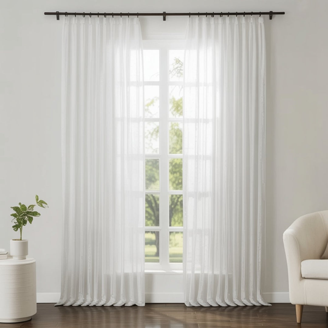 Drift Linen Sheer Pleated Curtains