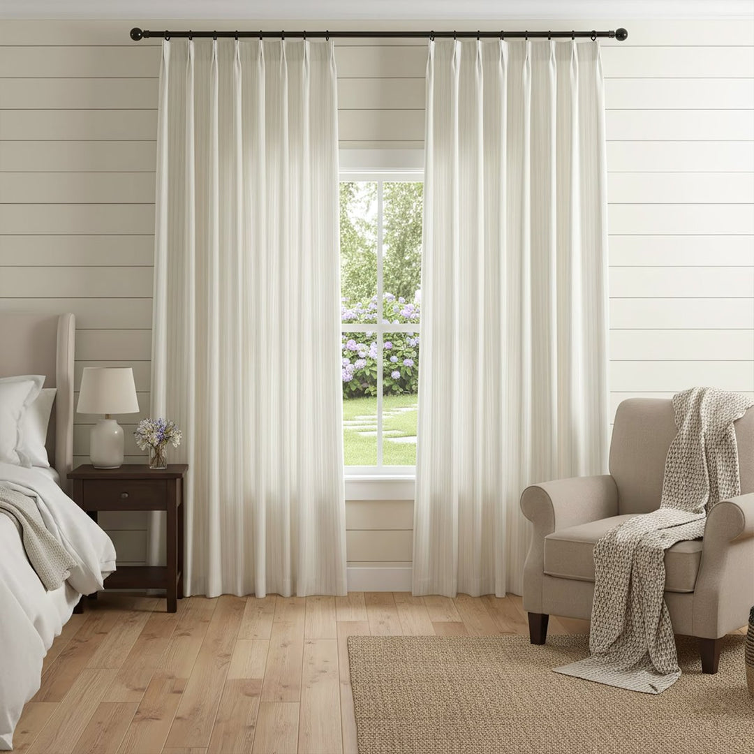 Fishbone Texture Fabric Pleated Curtains