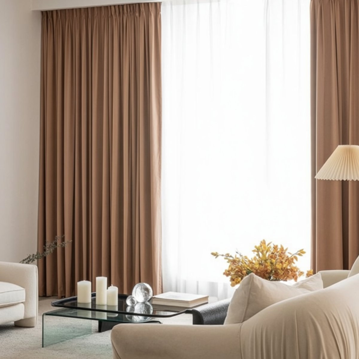 100% Blackout Pleated Drapes Light Block Privacy Comfort