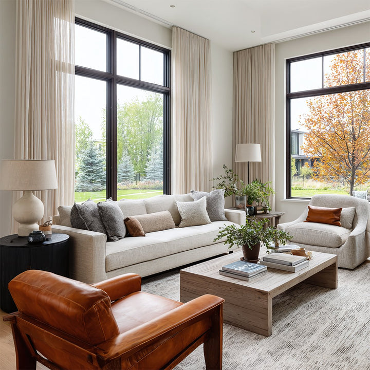 Cascade Vertical Striped Sheer Curtains
