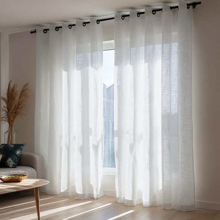 Gauze Linen Blend Sheer Curtains