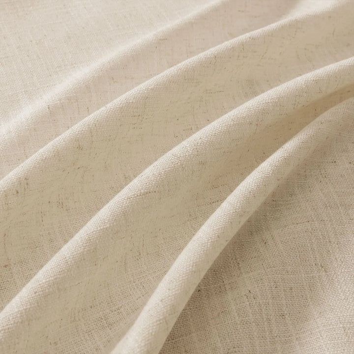 Burlap Linen Blend Blackout Pleated Curtains