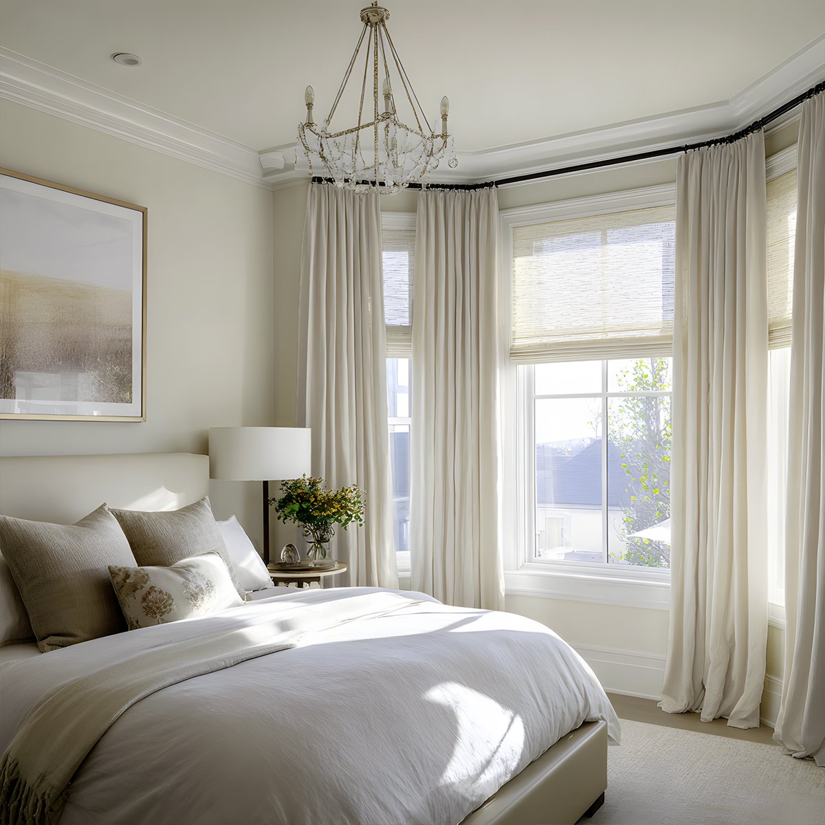 Belgian Linen Pleated Blackout Curtains For Living Room And Bedroom