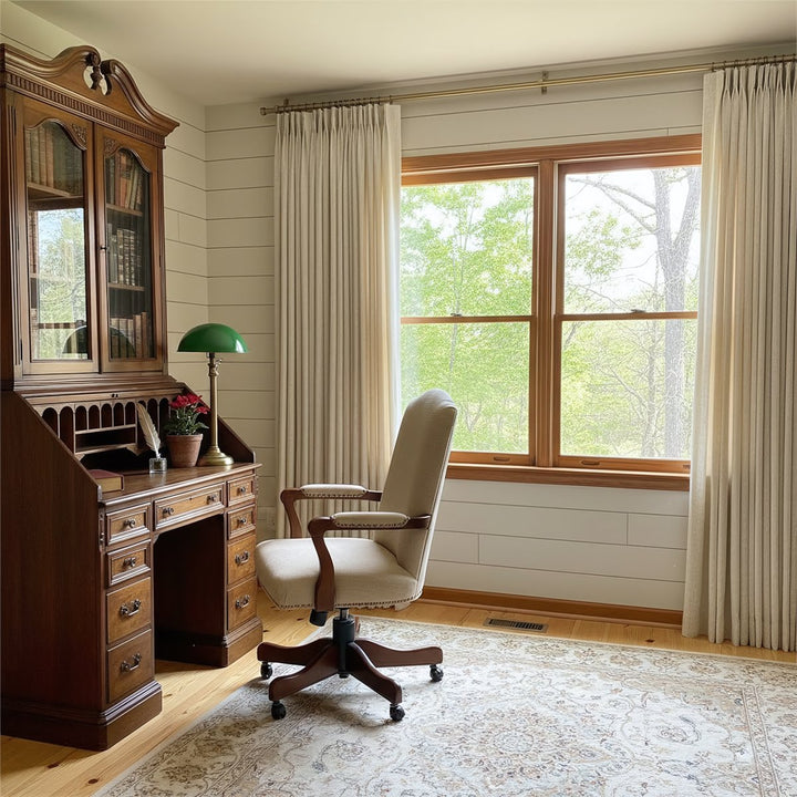 Bloom Petal Texture Jacquard Pleated Curtains