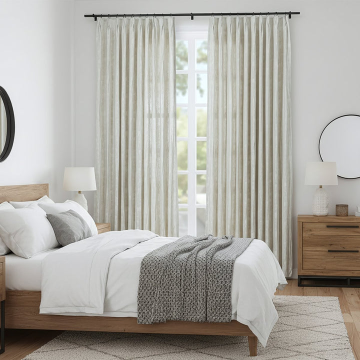 Sylvan 100% Linen Sheer Pleated Curtains