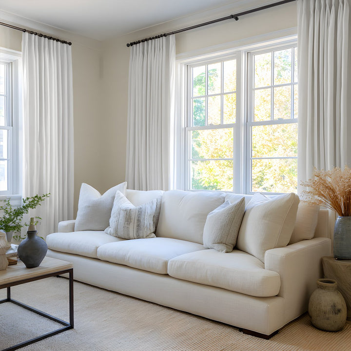 Celeste Cotton Pleated Blackout Curtains For Living Room Bedroom