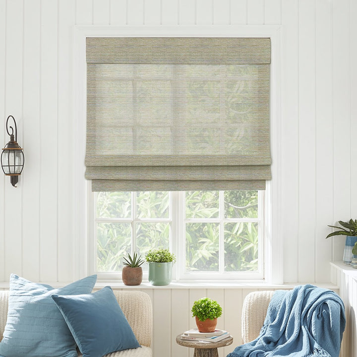 Natural Ramie Bamboo Woven Shade - Sage Green