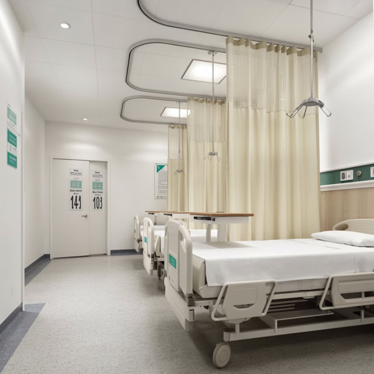 Professional Cubicle Privacy Curtain for Clinic SPA Lab