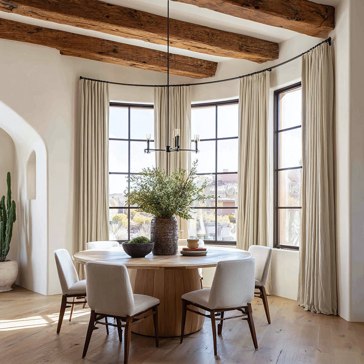 Tactile Linen And Cotton Blackout Pleated Curtains