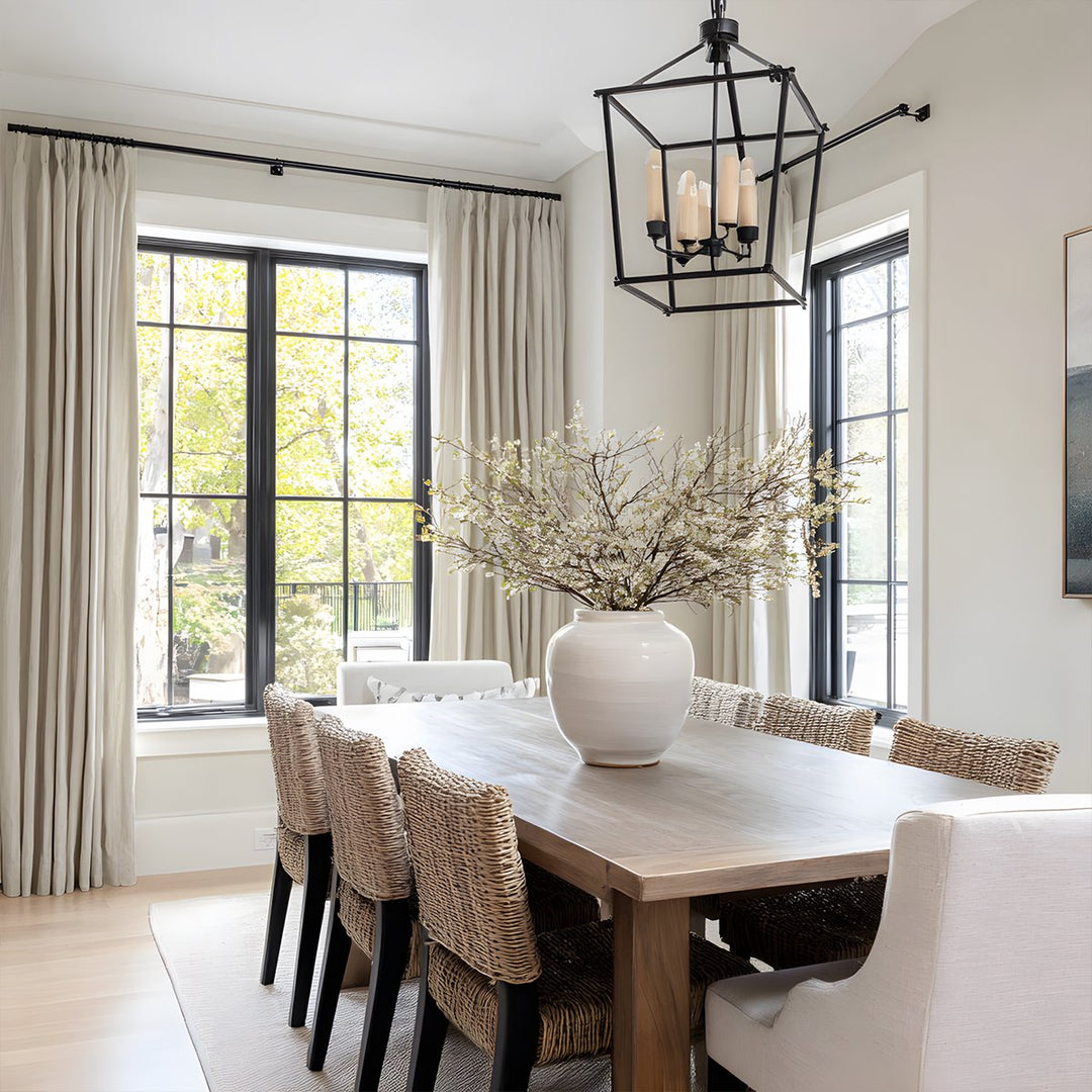 Celeste Cotton Pleated Blackout Curtains For Living Room Bedroom