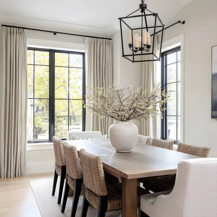 Celeste Cotton Pleated Blackout Curtains For Living Room Bedroom