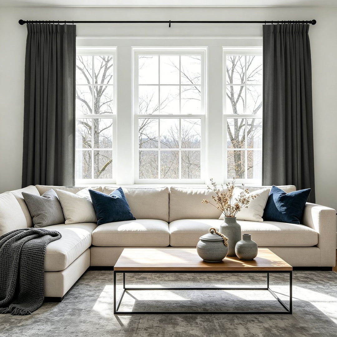 Lume Linen Blackout Custom Curtains Breathable Pinch Pleat