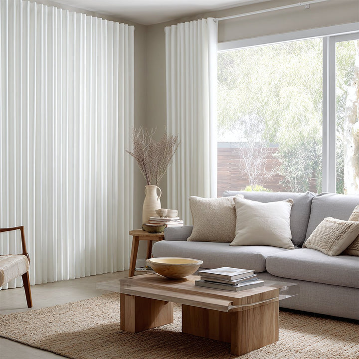 Thrum Linen Draped Living Room Blackout Curtains Grommet