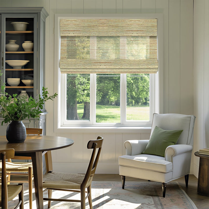 Natural Ramie Bamboo Woven Shade - Pale Linen