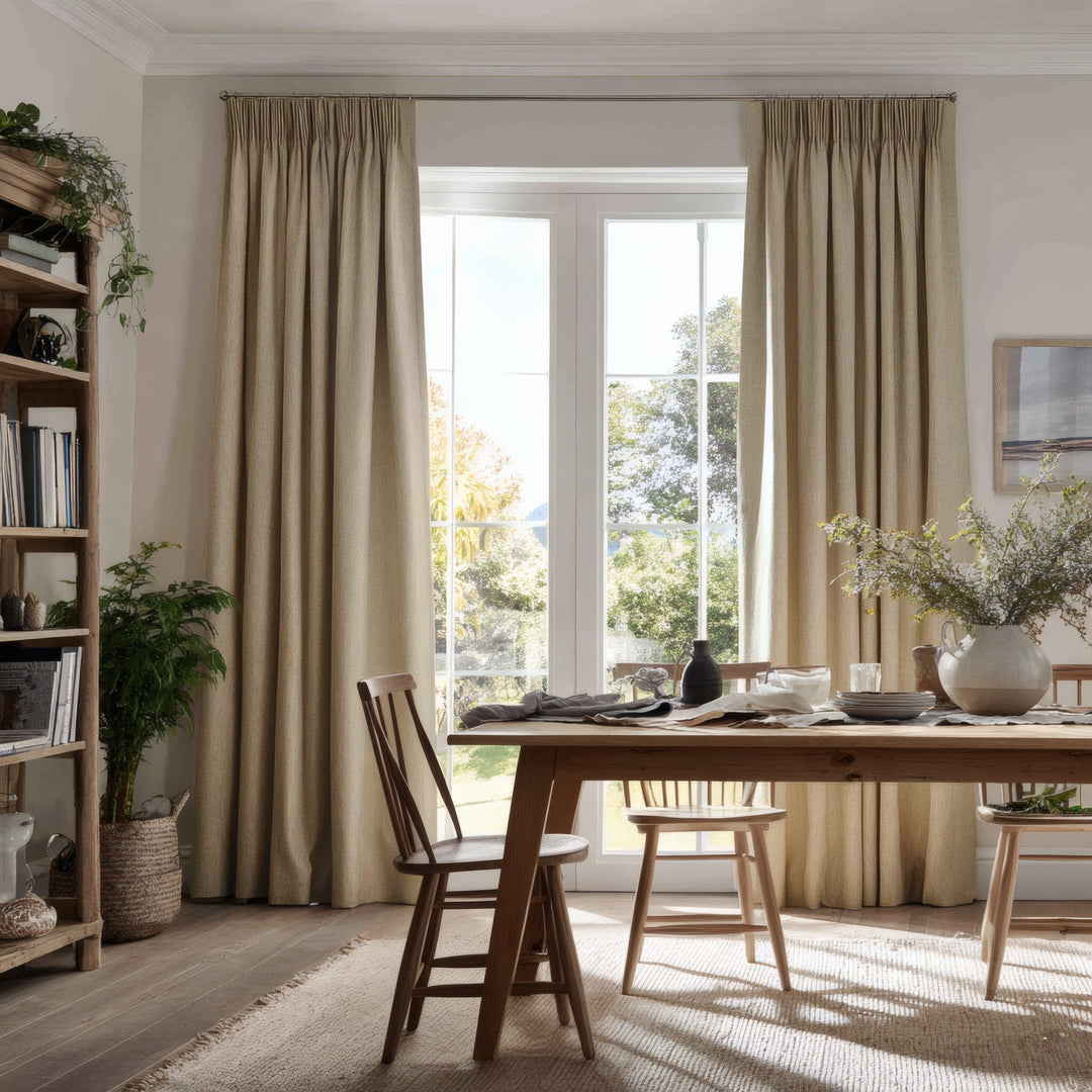 Delta Custom Diamond Textured Linen Cotton Curtains