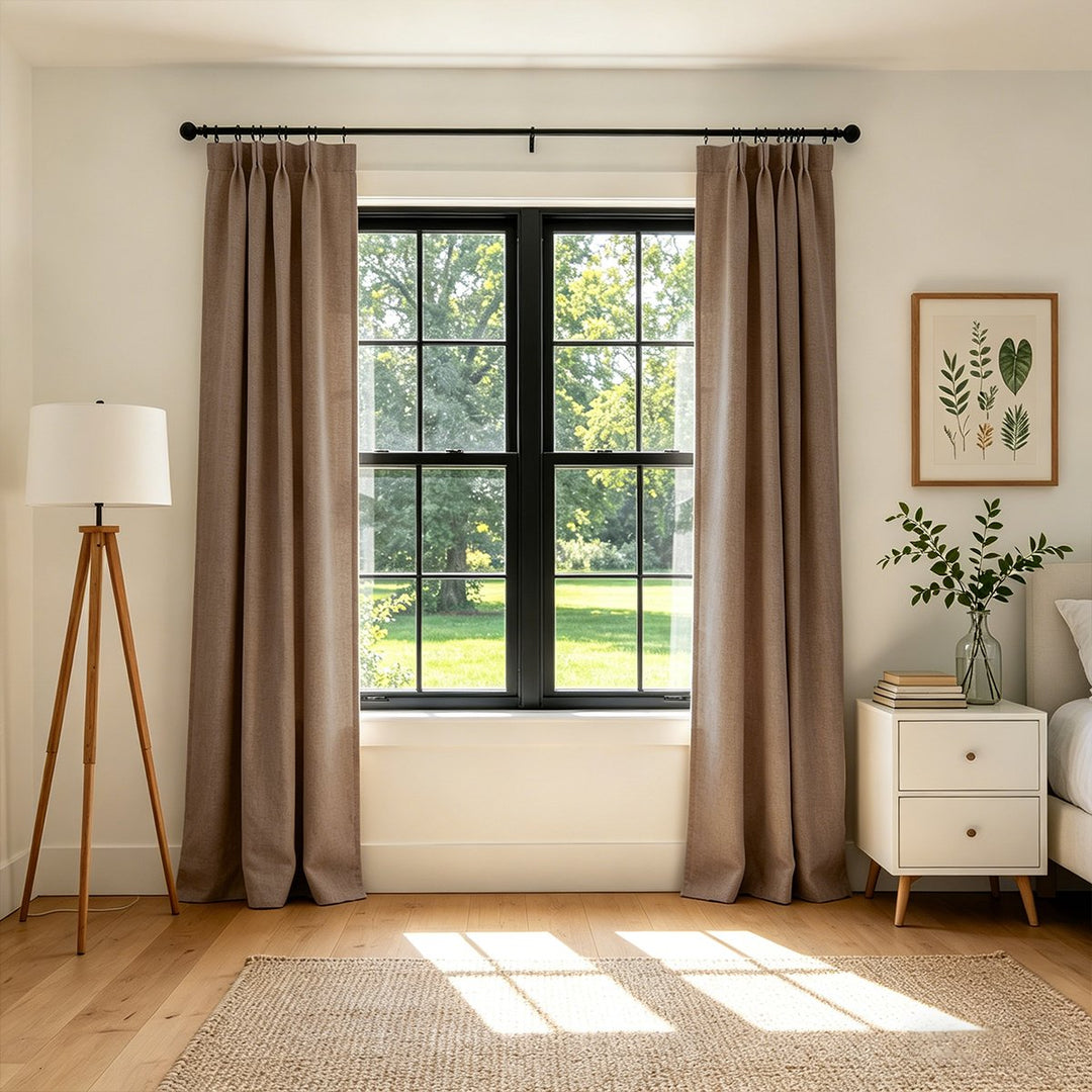 Lume Linen Blackout Custom Curtains Breathable Pinch Pleat