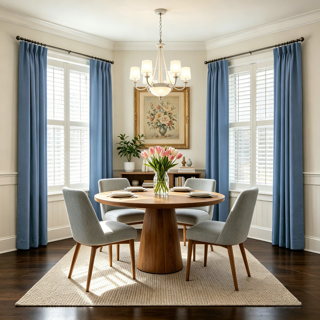 Nox Custom Pinch Pleat Linen 100% Blackout Curtains