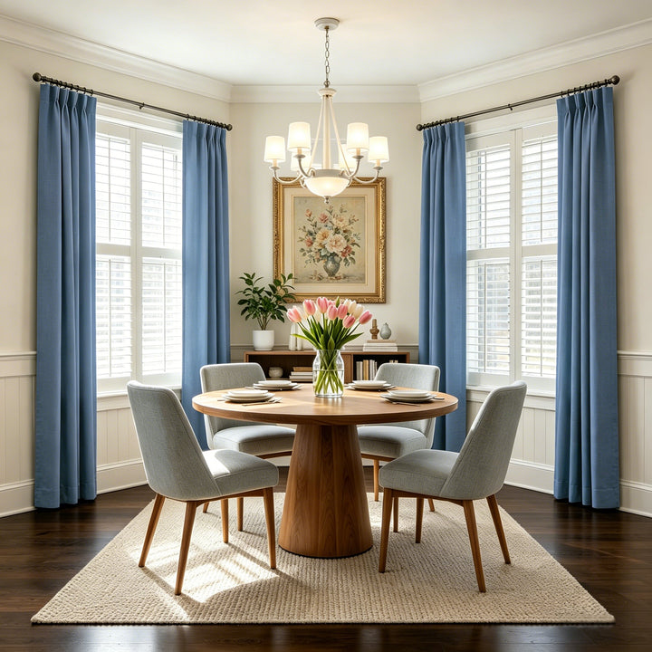 Nox Custom Pinch Pleat Linen 100% Blackout Curtains