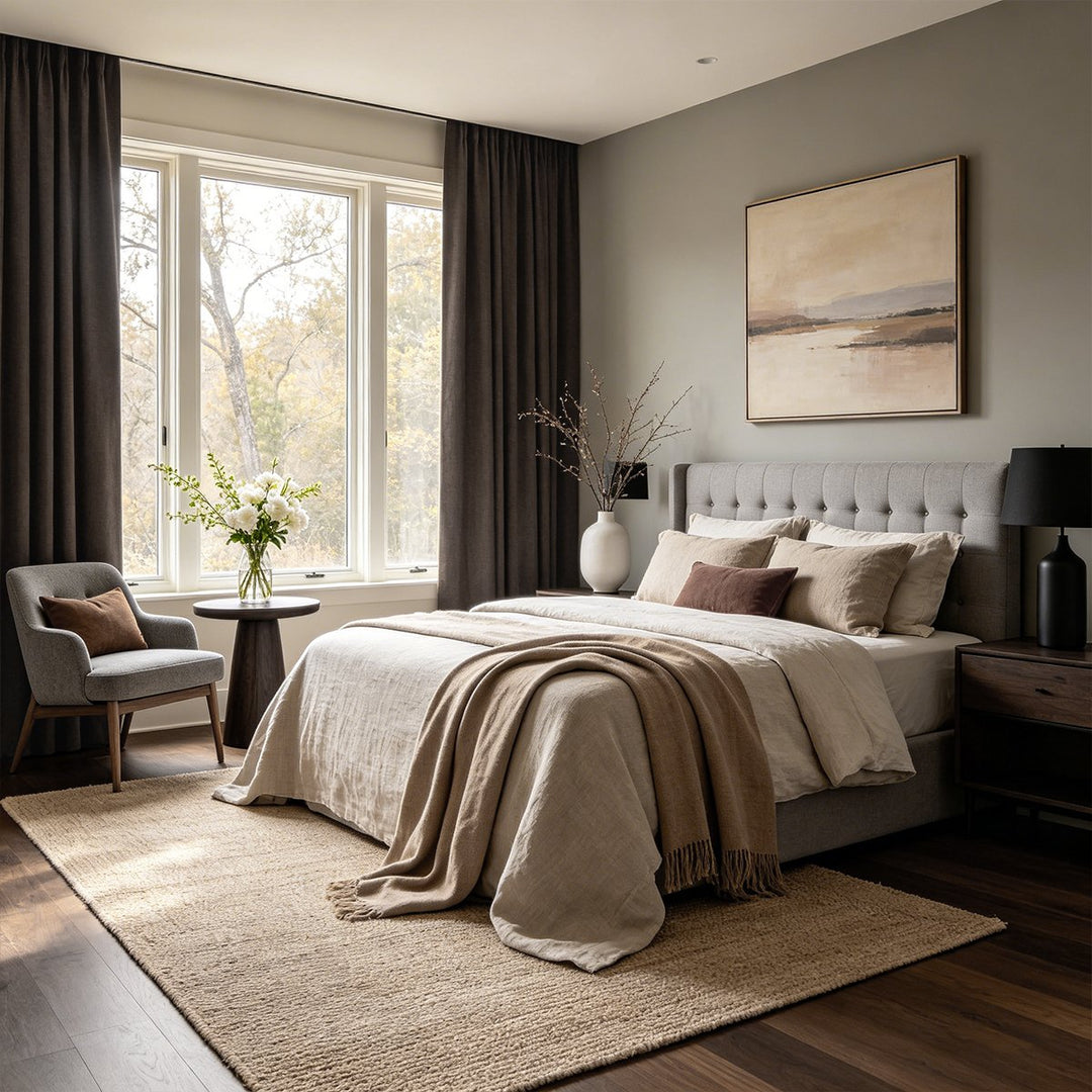 Lume Linen Blackout Custom Curtains Breathable Pinch Pleat