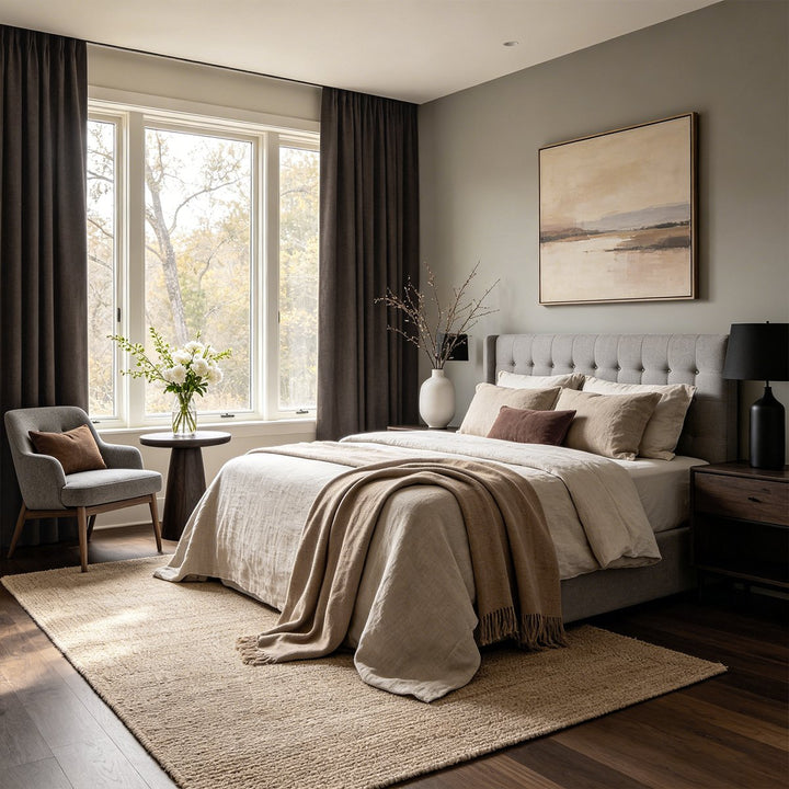 Lume Linen Blackout Custom Curtains Breathable Pinch Pleat