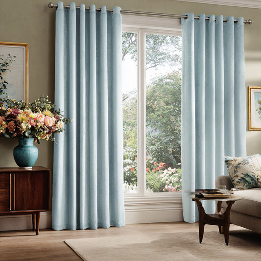 Velvet Blackout Noiseproof Grommet Curtains