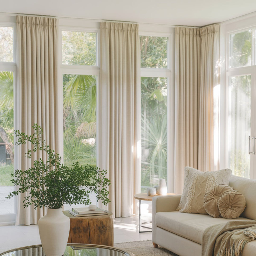 Cotton And Linen Texture Full Light-Proof Strong Sound Insulation Sun-Proof Shading Living Room Curtains