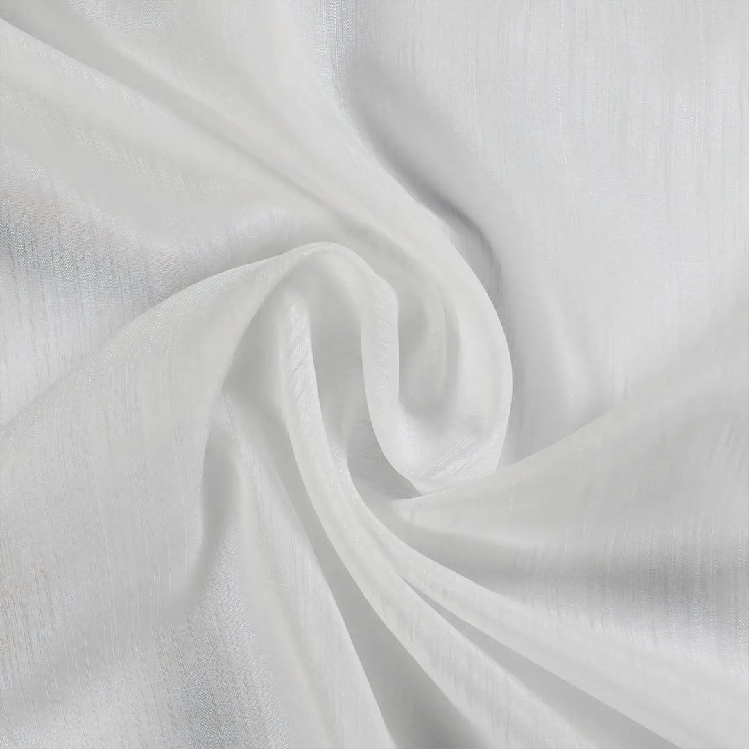 Gossamer White Semi Sheer Curtain Pleated