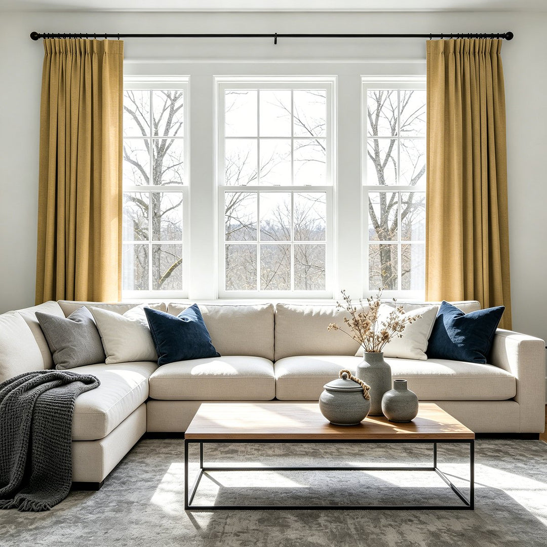 Lume Linen Blackout Custom Curtains Breathable Pinch Pleat