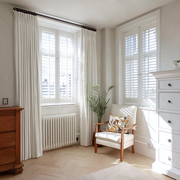 Twill Herringbone Linen Blackout Pleated Curtains