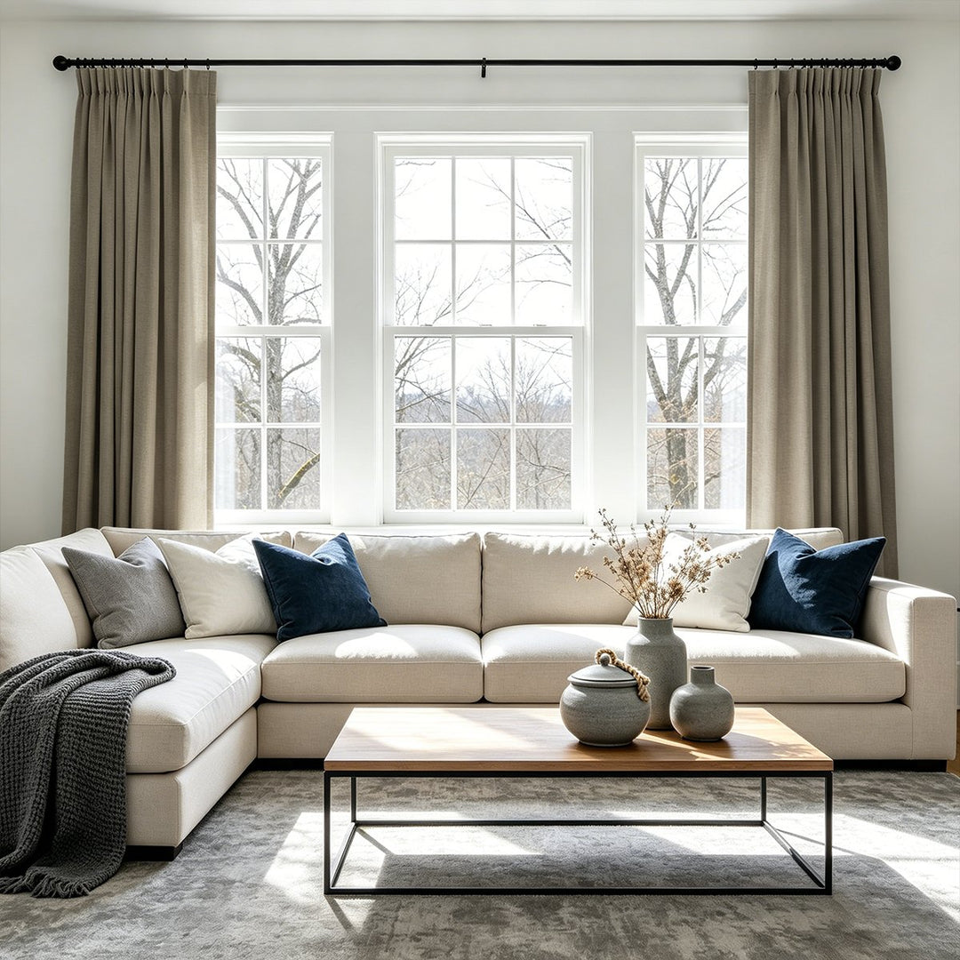 Lume Linen Blackout Custom Curtains Breathable Pinch Pleat