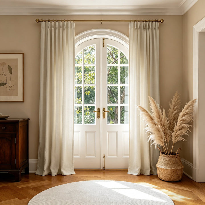 Lira Custom Linen Semi Sheer Curtains