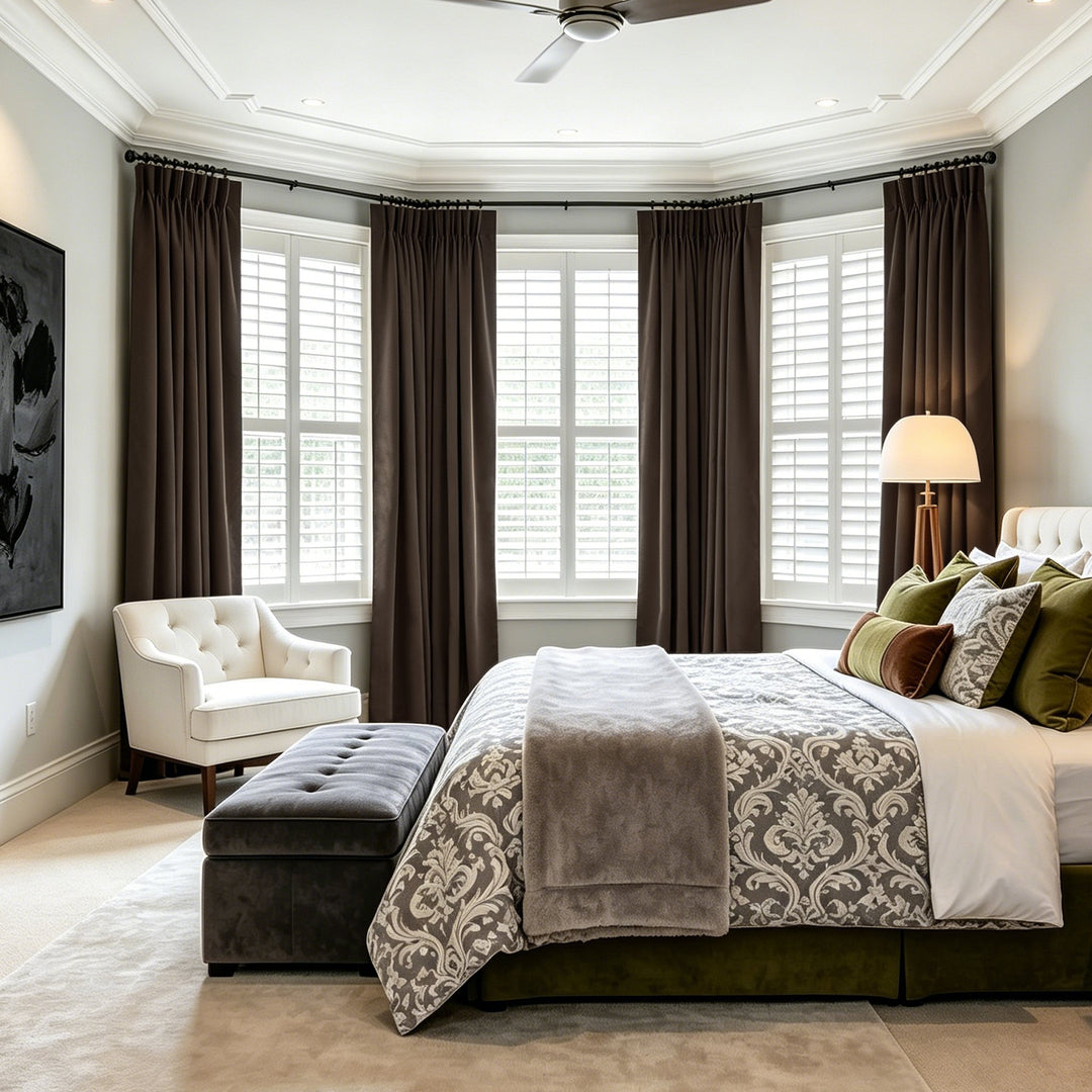 Nox Custom Pinch Pleat Linen 100% Blackout Curtains