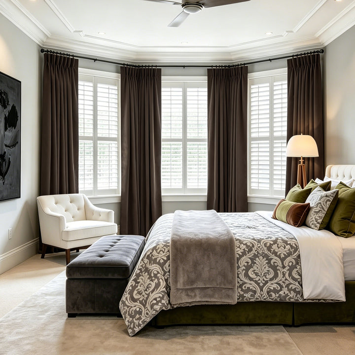 Nox Custom Pinch Pleat Linen 100% Blackout Curtains