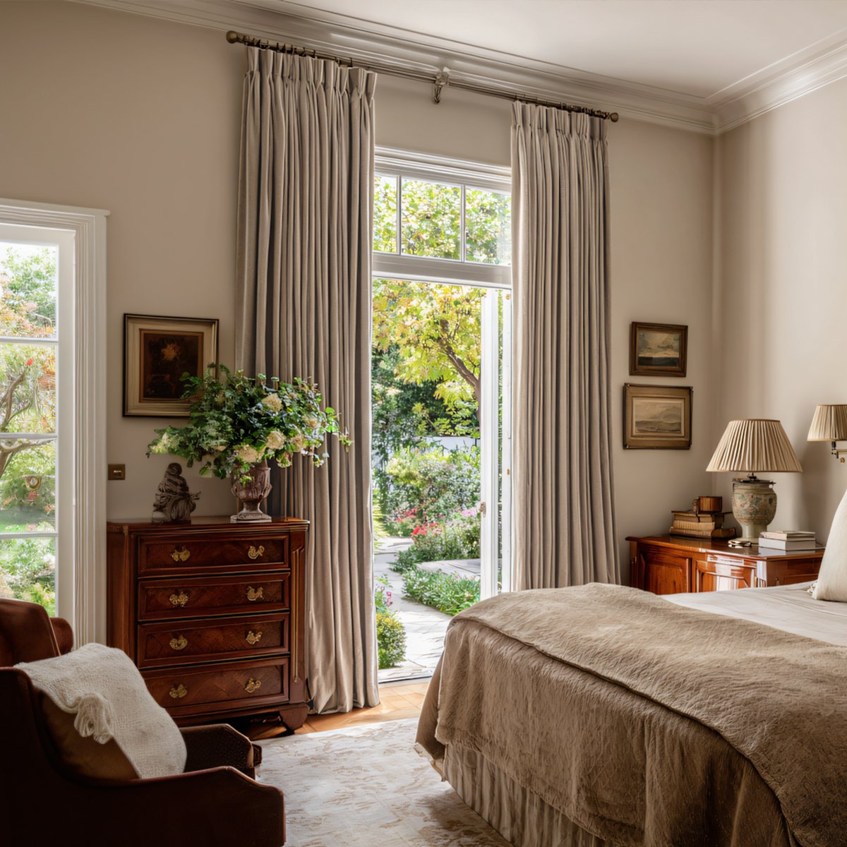 Elegant Velvet Pleated Living Room Bedroom Curtains
