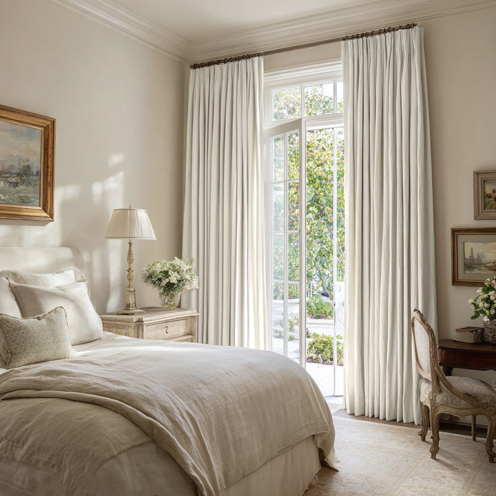 Double-Sided Textured Blackout Pleated Curtains