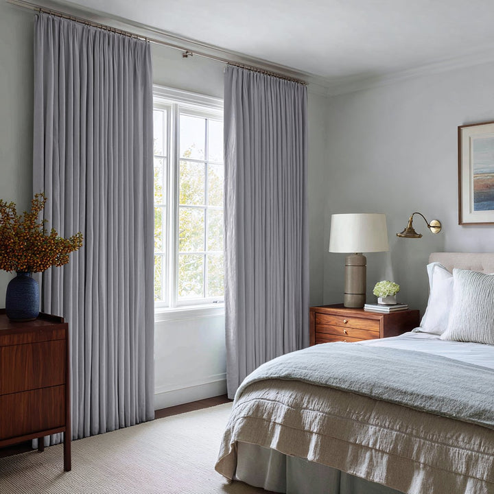 Nocturne Custom 100% Blackout Linen Curtains Pinch Pleat