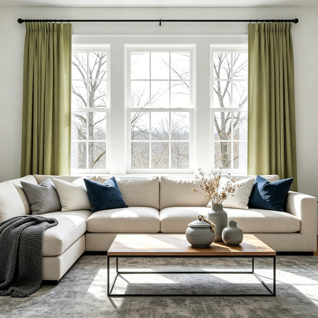Lume Linen Blackout Custom Curtains Breathable Pinch Pleat