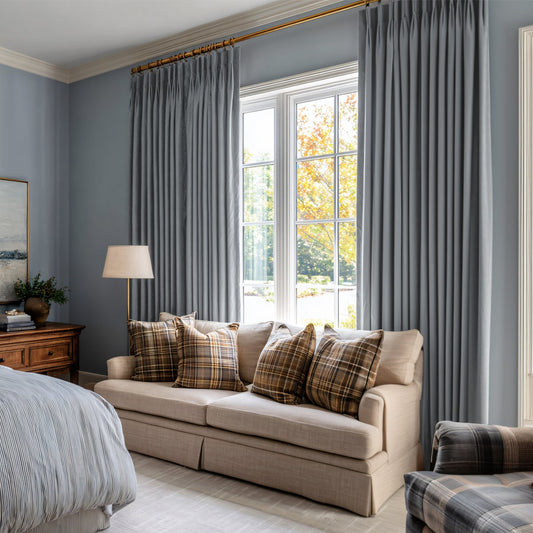 Elegant Velvet Pleated Living Room Bedroom Curtains