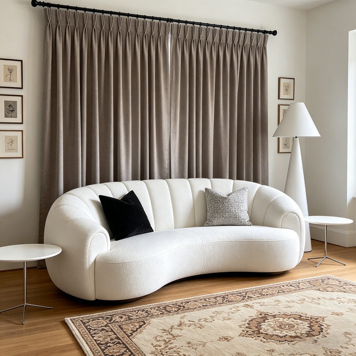 Nox Custom Pinch Pleat Linen 100% Blackout Curtains